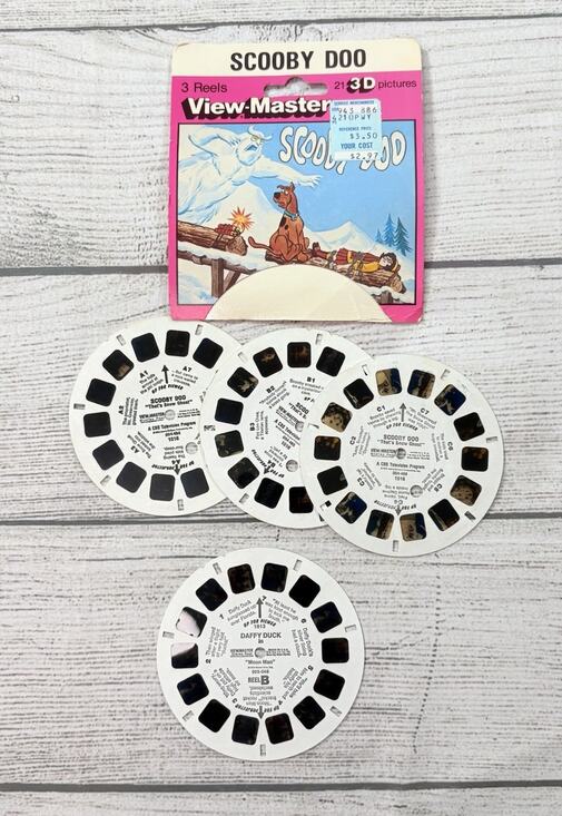 Other - Scooby Doo "That's Snow Ghost" 1972 3d View-Master 3 Reel Set Plus 1 Daffy Duck